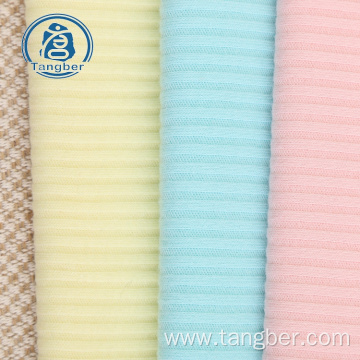 wholesale knitted rib single jersey cotton spandex fabric